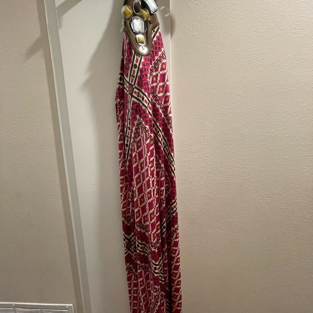 Tory Burch Large Stone Halter Maxi Dress Size M